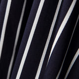 Cetim de Algodão Stretch Listrado Navy - Ribes y Casals
