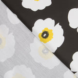 Cetim Algodão Maxi Flor Preto - Ribes y Casals