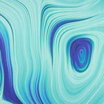 Cetim Estampado Abstrato Azul - Ribes y Casals