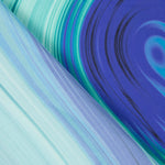 Cetim Estampado Abstrato Azul - Ribes y Casals