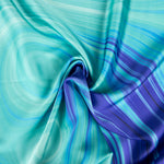 Cetim Estampado Abstrato Azul - Ribes y Casals