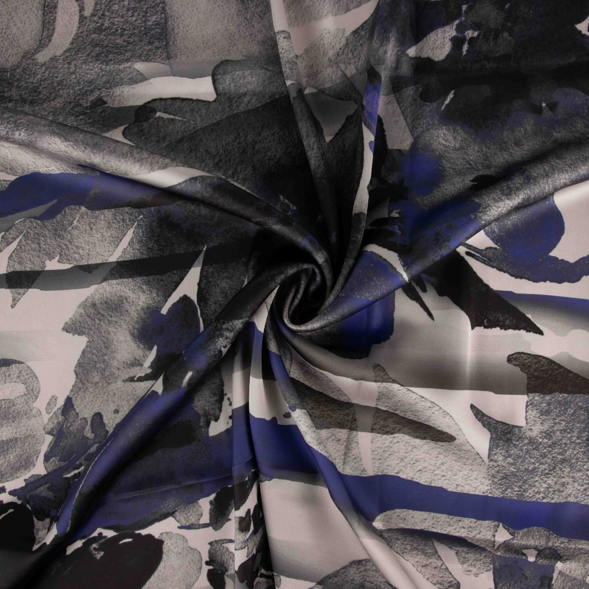 Cetim Estampado Arica Azul - Ribes y Casals