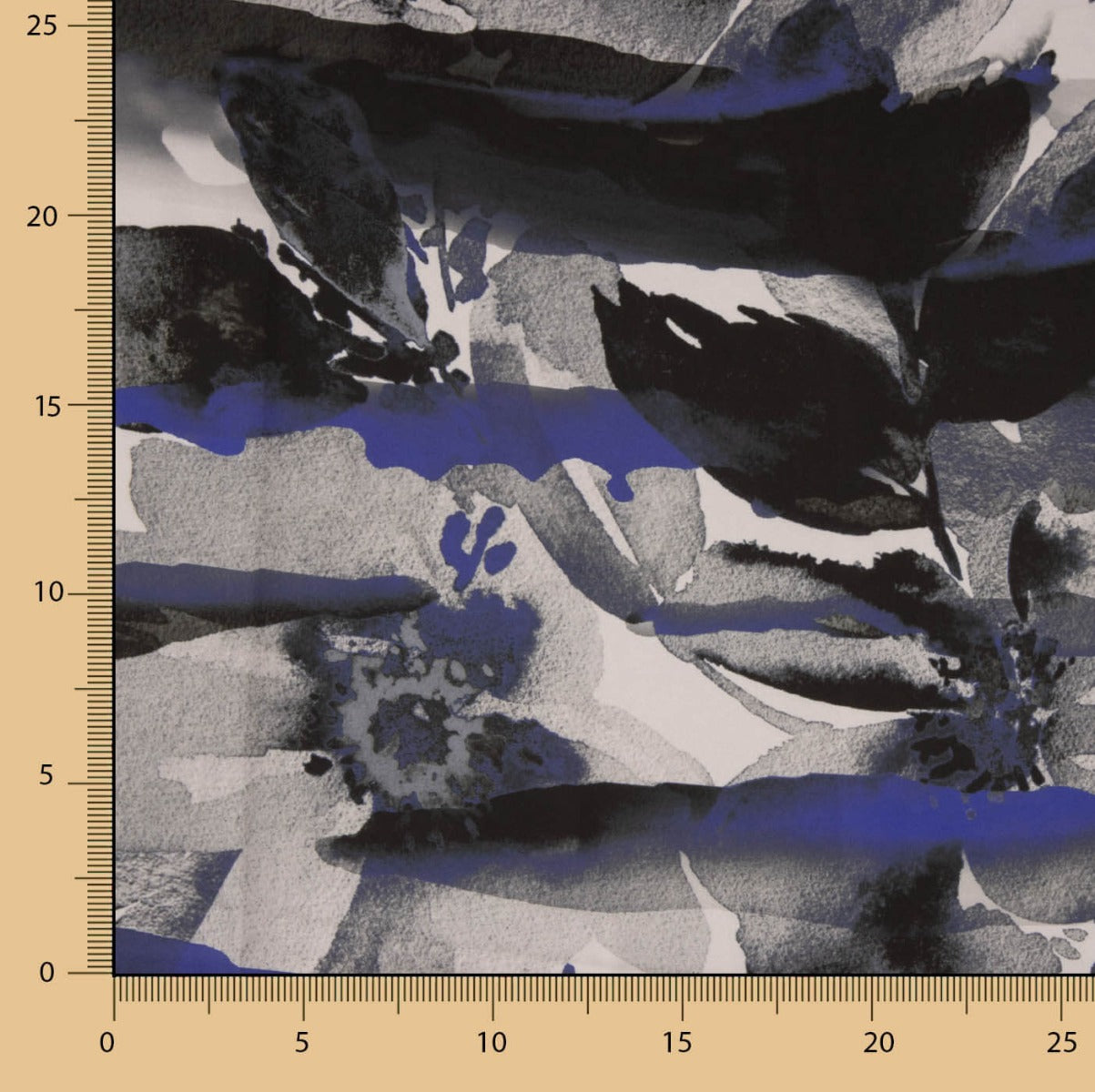 Cetim Estampado Arica Azul - Ribes y Casals