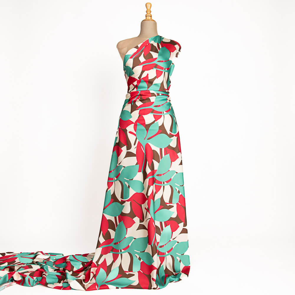 Cetim Estampado Bicolor Selva - Ribes y Casals