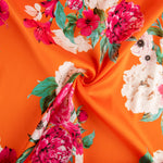 Cetim Estampado Cretone Laranja - Ribes y Casals