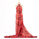 Cetim Estampado Delhi Vermelho - Ribes y Casals