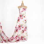 Cetim Estampado Flor Rosa Arte - Ribes y Casals