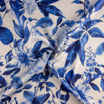 Cetim Estampado Floral Azul - Ribes y Casals