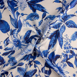 Cetim Estampado Floral Azul - Ribes y Casals