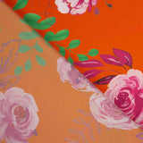 Cetim Estampado Liana Coral - Ribes y Casals