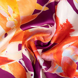 Cetim Com Estampado Tropical Laranja - Ribes y Casals