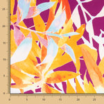 Cetim Com Estampado Tropical Laranja - Ribes y Casals