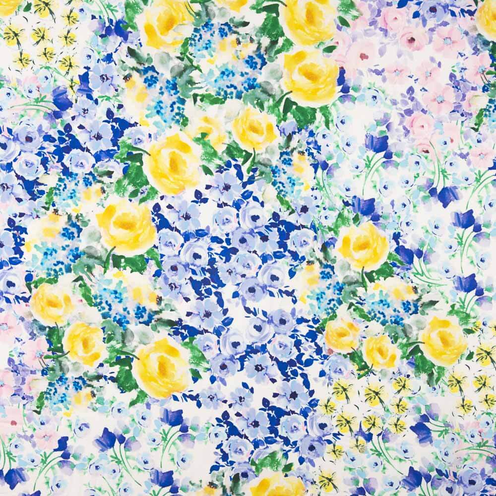 Cetim Floral Amarelo - Ribes y Casals