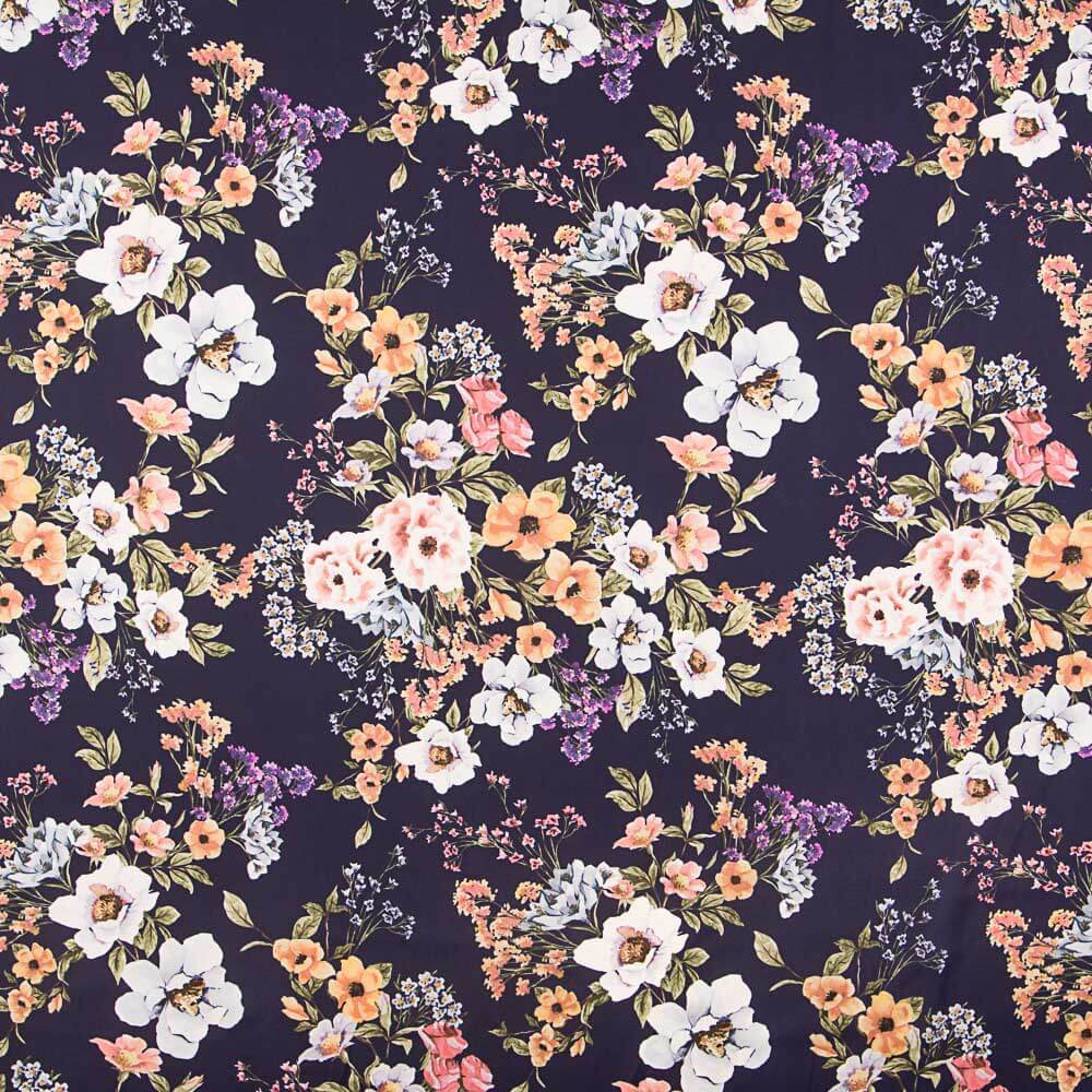 Cetim Floral Púrpura - Ribes y Casals