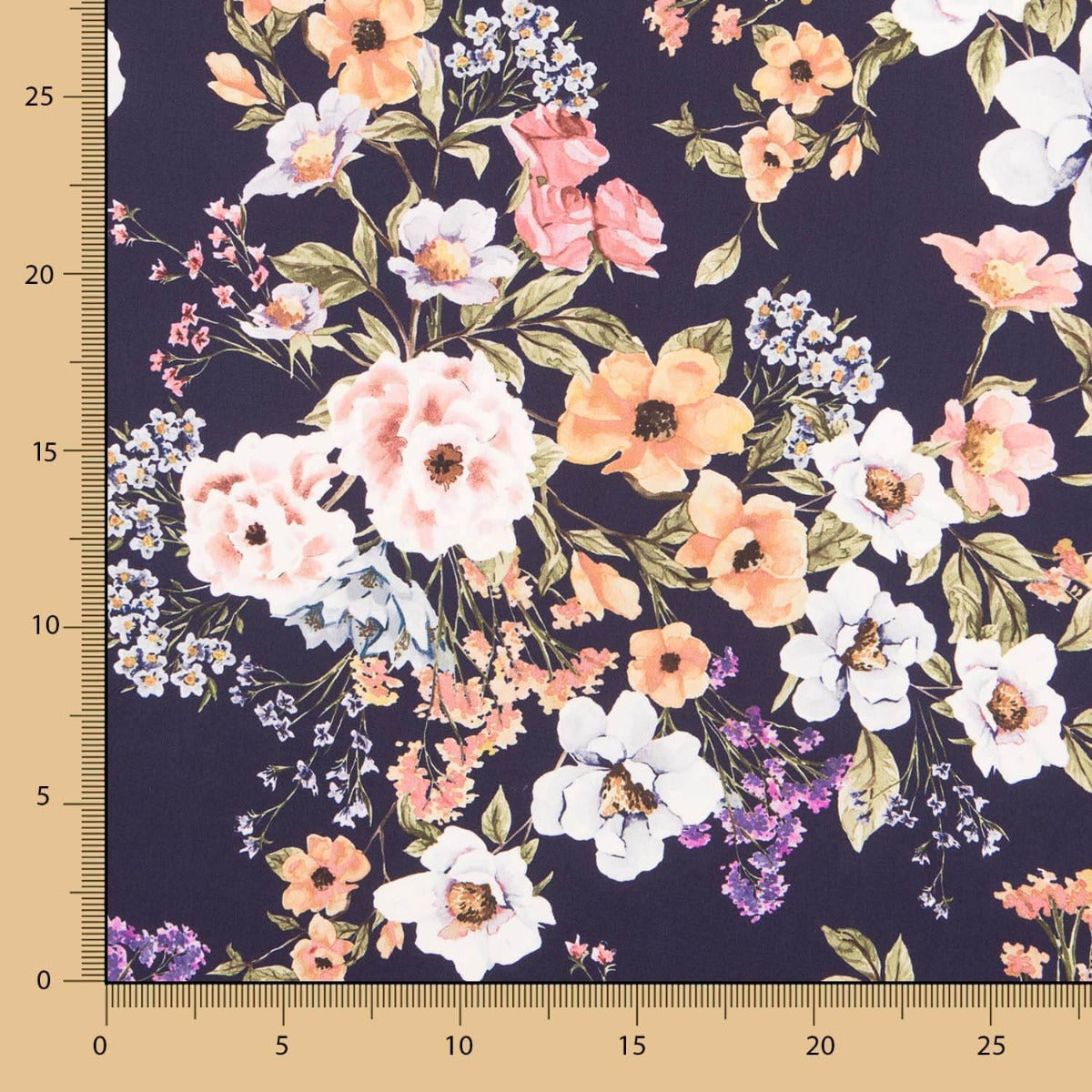 Cetim Floral Púrpura - Ribes y Casals