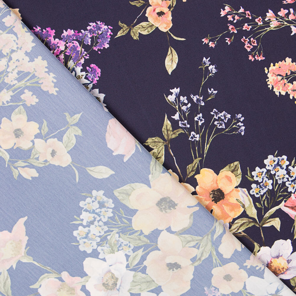 Cetim Floral Púrpura - Ribes y Casals