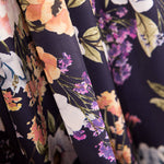 Cetim Floral Púrpura - Ribes y Casals