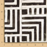 Cetim Jacquard Geométrico Preto - Ribes y Casals