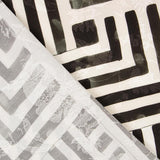 Cetim Jacquard Geométrico Preto - Ribes y Casals