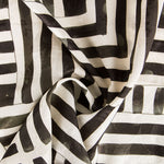 Cetim Jacquard Geométrico Preto - Ribes y Casals