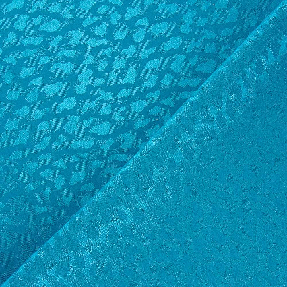 Cetim Jacquard Viscose Azul Canard - Ribes y Casals