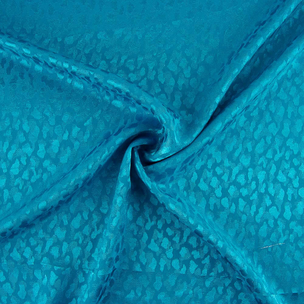 Cetim Jacquard Viscose Azul Canard - Ribes y Casals