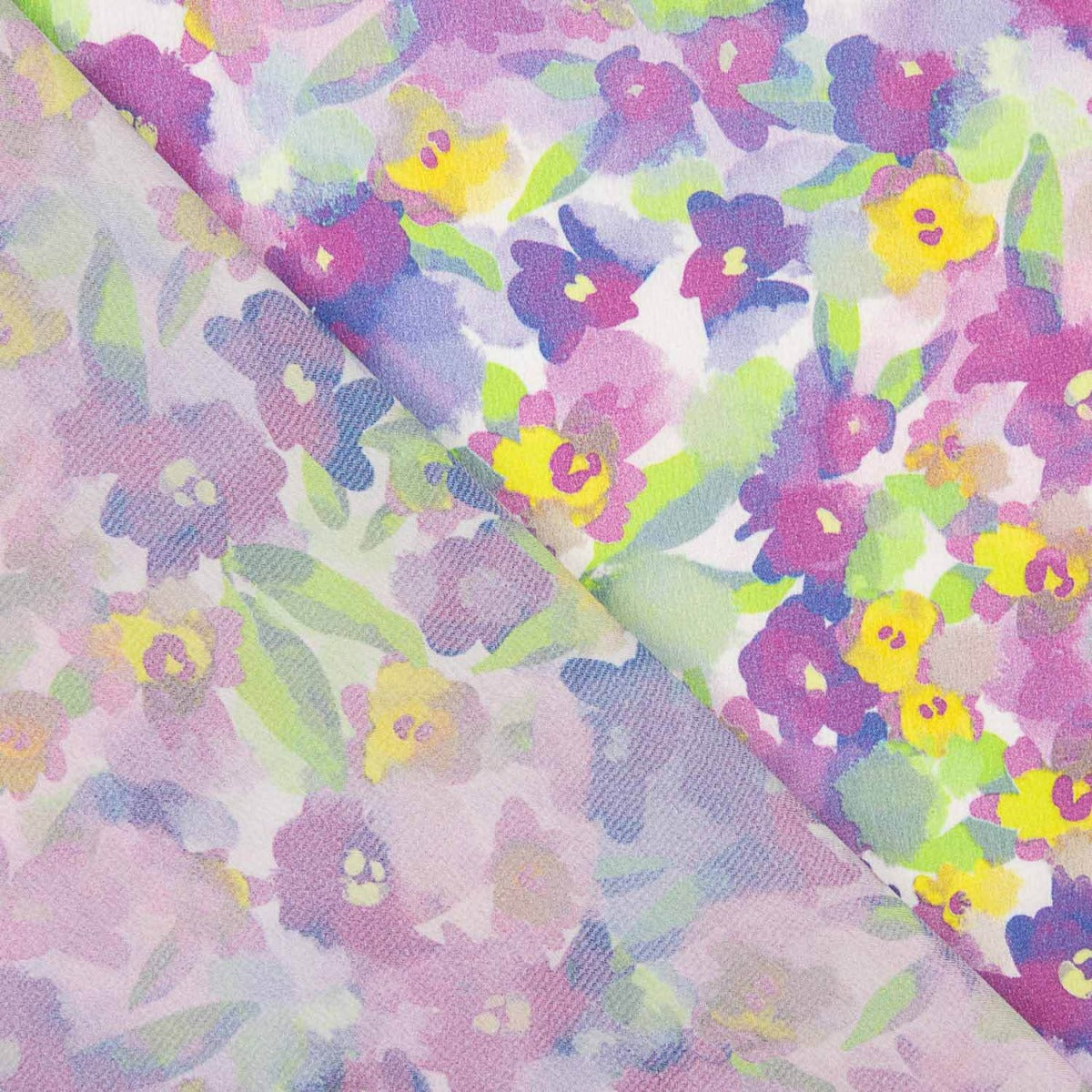 Retal Satén Poliéster Floral Acuarela 150x145 cms - Ribes y Casals