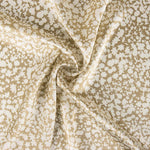 Cetim Poliéster Estampado Abstrato Bege - Ribes y Casals