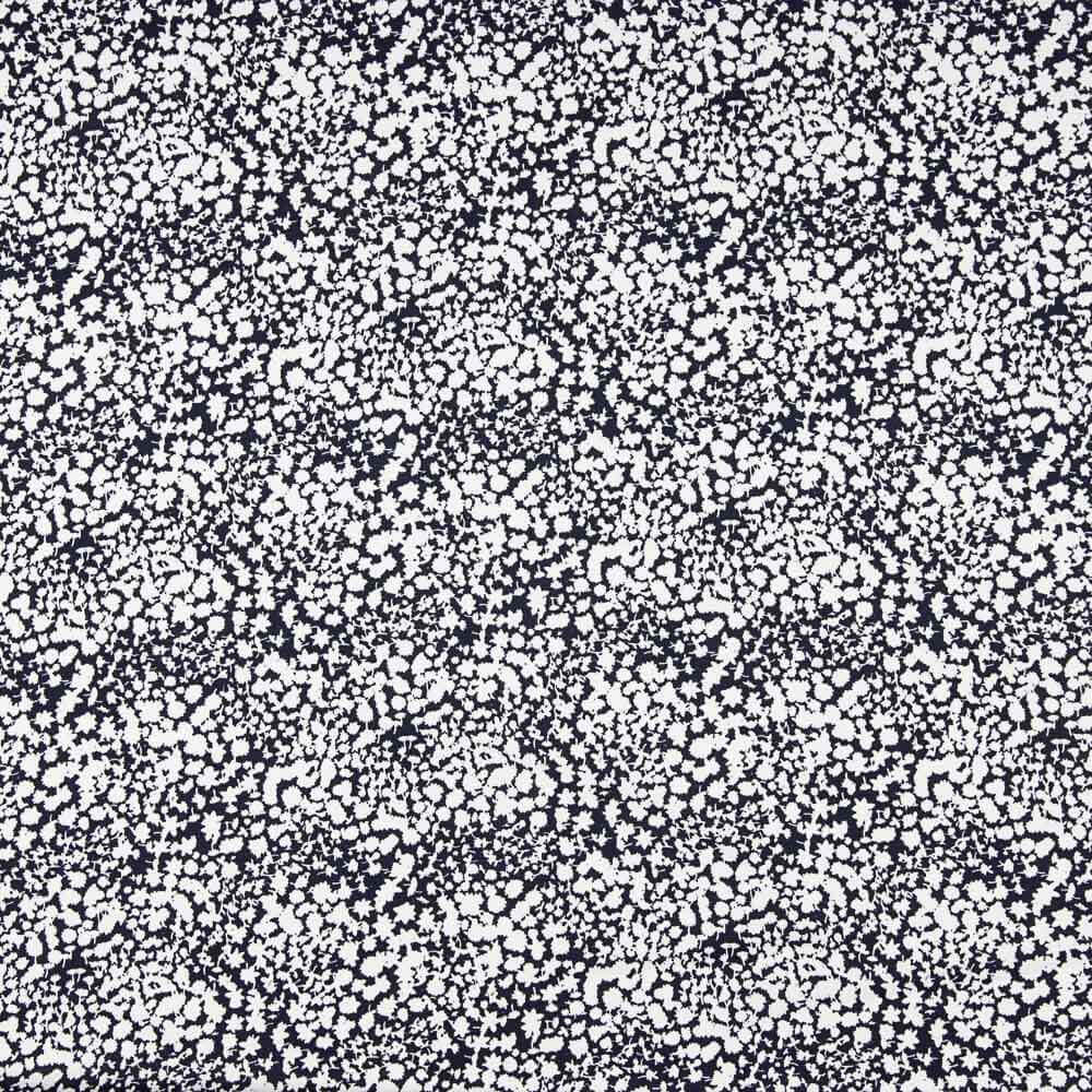 Cetim Poliéster Estampado Marinho - Ribes y Casals