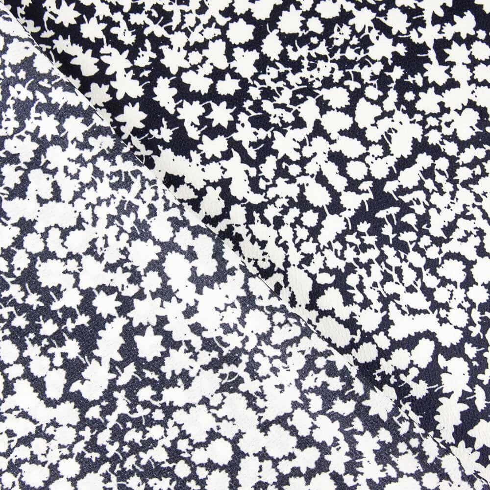 Cetim Poliéster Estampado Marinho - Ribes y Casals