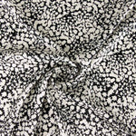 Cetim Poliéster Estampado Preto - Ribes y Casals