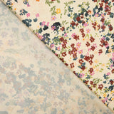 Cetim Poliéster Floral Creme - Ribes y Casals