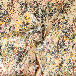 Cetim Poliéster Floral Creme - Ribes y Casals