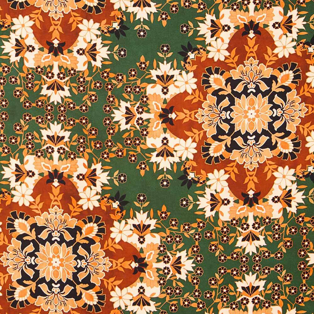 Cetim Poliéster Folk Verde Garrafa - Ribes y Casals