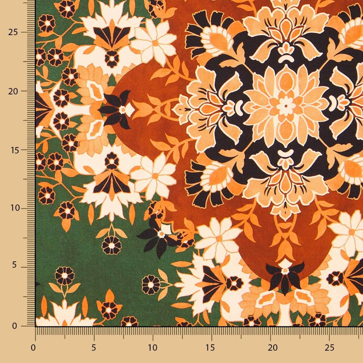 Cetim Poliéster Folk Verde Garrafa - Ribes y Casals