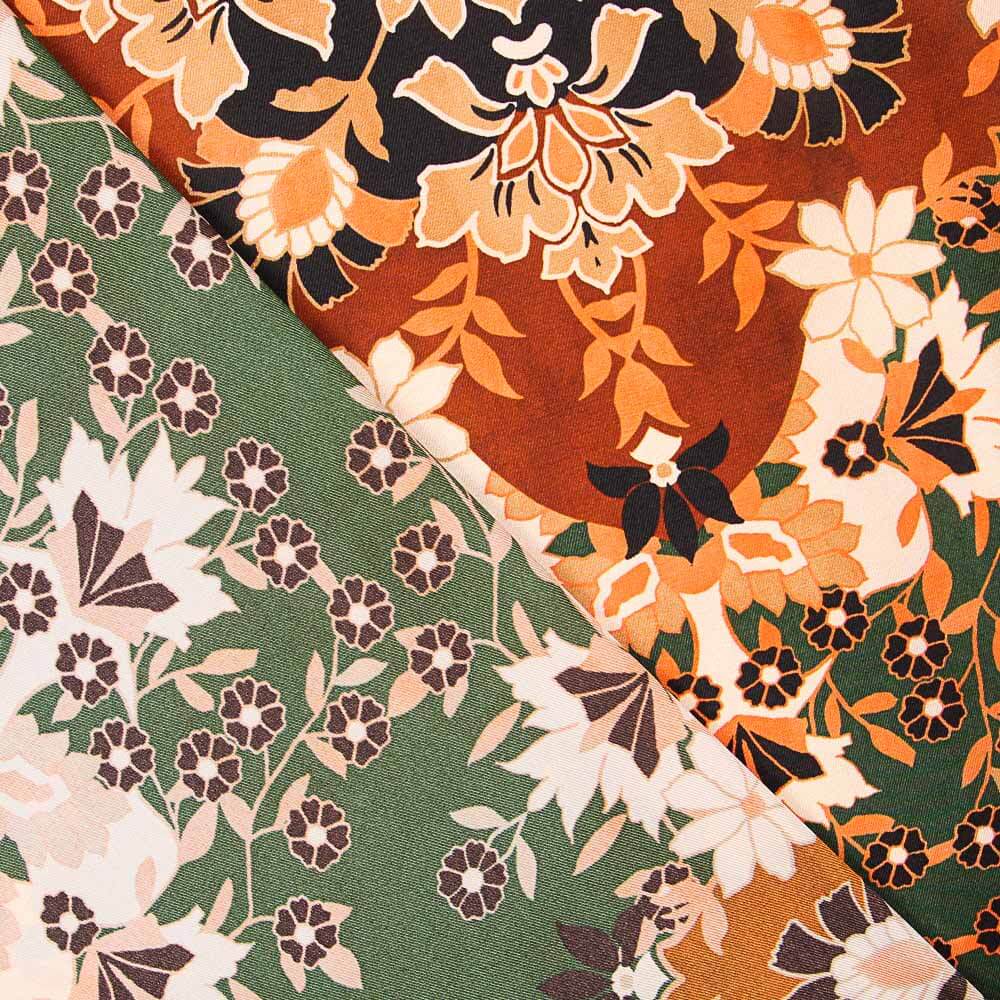 Cetim Poliéster Folk Verde Garrafa - Ribes y Casals