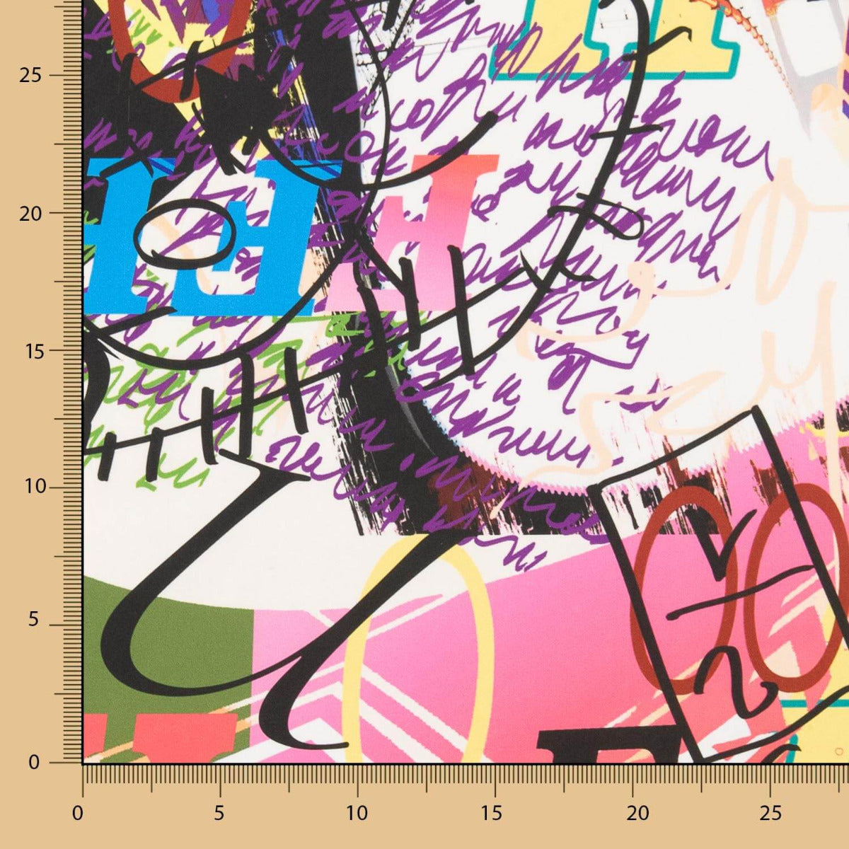 Cetim Poliéster Letras Colorida - Ribes y Casals