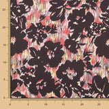 Cetim Listrado Floral Preto - Ribes y Casals