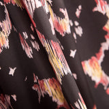 Cetim Listrado Floral Preto - Ribes y Casals