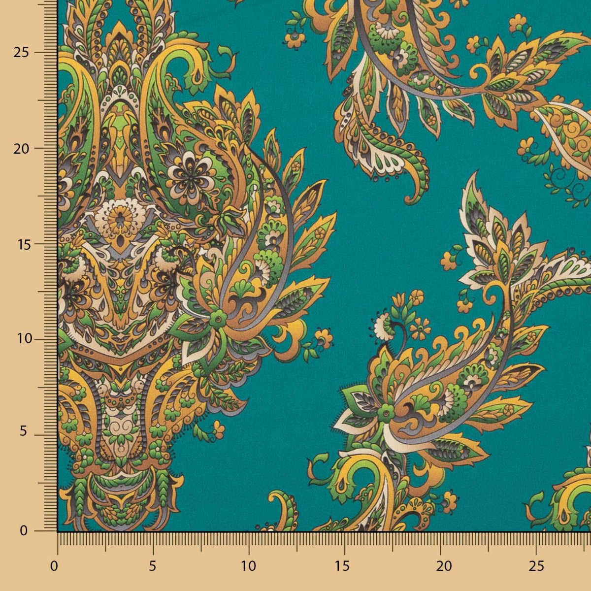 Cetim Spandex Cashmere Verde Esmeralda - Ribes y Casals