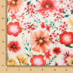 Cetim Spandex Flor Cretonne Vermelho - Ribes y Casals