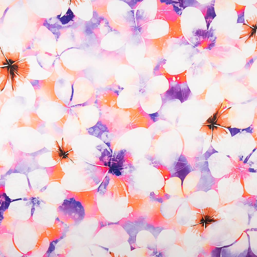 Cetim Spandex Flor Malva - Ribes y Casals