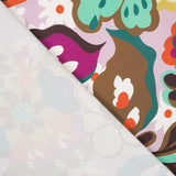 Cetim Spandex Flor Pintura Malva - Ribes y Casals