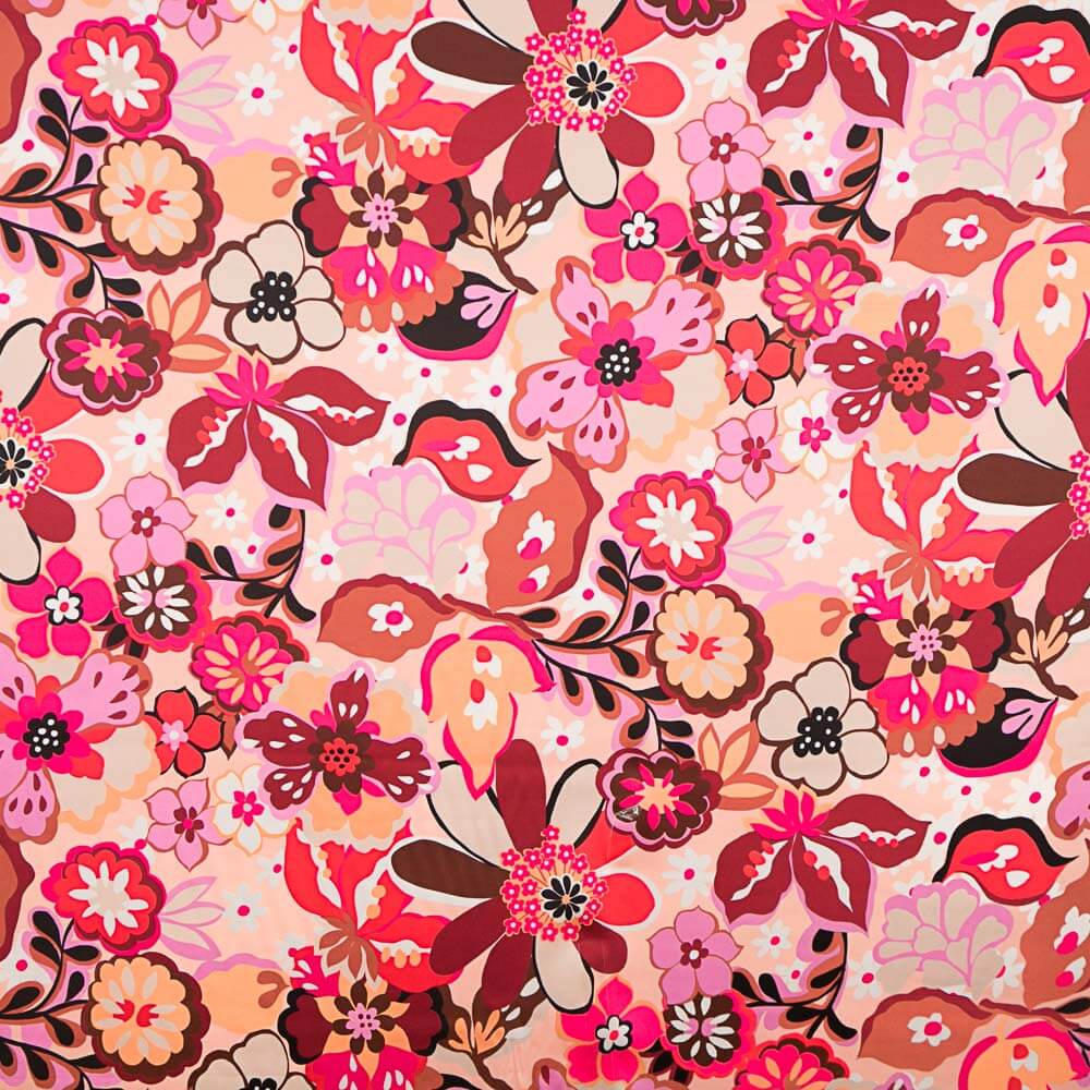 Catim Spandex Flor Pintura Rosa - Ribes y Casals