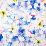 Cetim Spandex Flor Verde Agua - Ribes y Casals