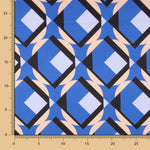 Cetim Spandex Geo Maxi Azulão - Ribes y Casals