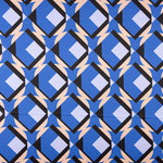 Cetim Spandex Geo Maxi Azulão - Ribes y Casals