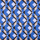 Cetim Spandex Geo Maxi Azulão - Ribes y Casals