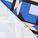 Cetim Spandex Geo Maxi Azulão - Ribes y Casals