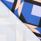 Cetim Spandex Geo Maxi Azulão - Ribes y Casals